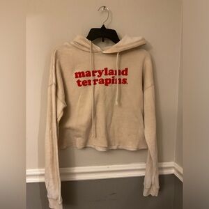 Maryland Terrapins Cropped Hoodie Size M